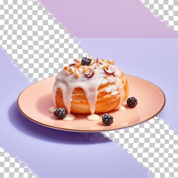 PSD a delicious baked treat on a dish transparent background