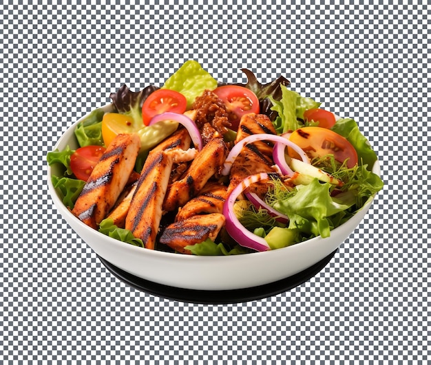 PSD delicious bbq chicken salad isolated on transparent background