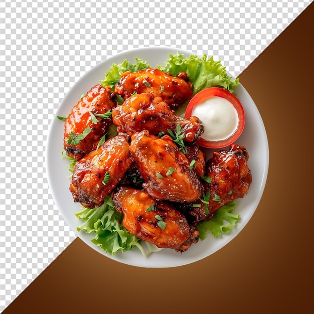 Delicious bbq chicken wings png