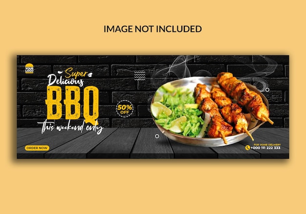 PSD delicious bbq facebook cover template