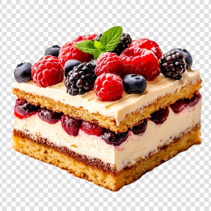 PSD delicious berry cake creamy layers sweet treat