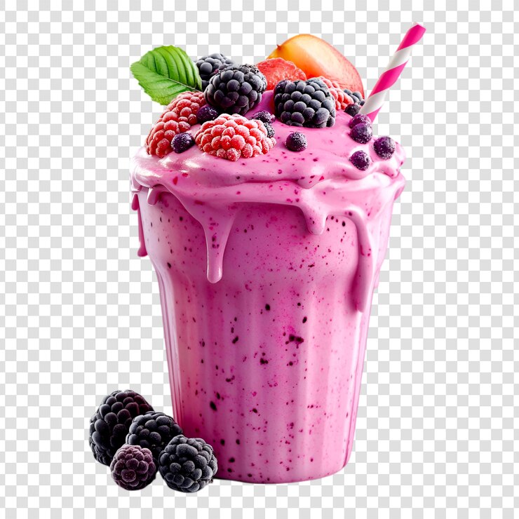 PSD delicious berry smoothie frozen fruit refreshing drink