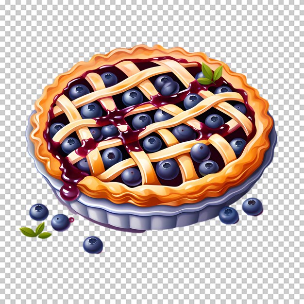 PSD delicious blueberry cake isolated on transparent background