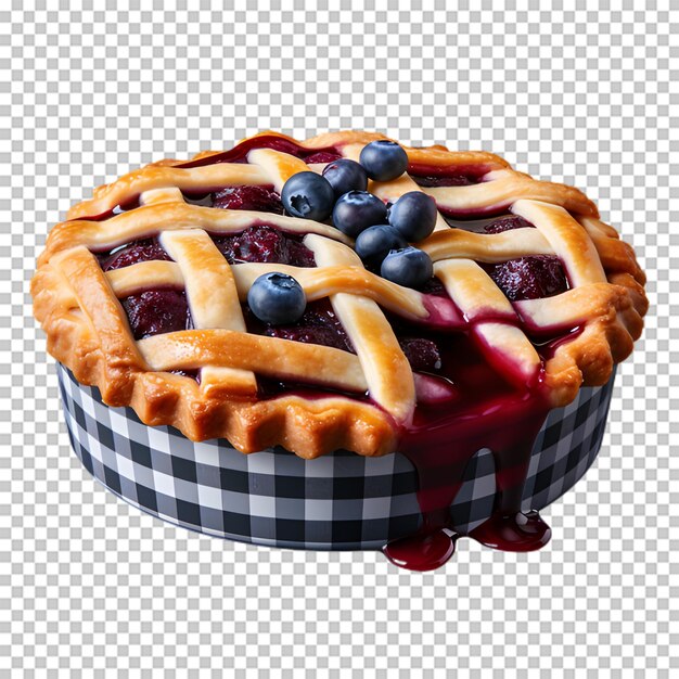 PSD delicious blueberry cake isolated on transparent background