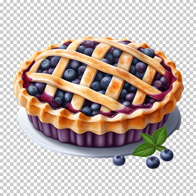 PSD delicious blueberry cake isolated on transparent background