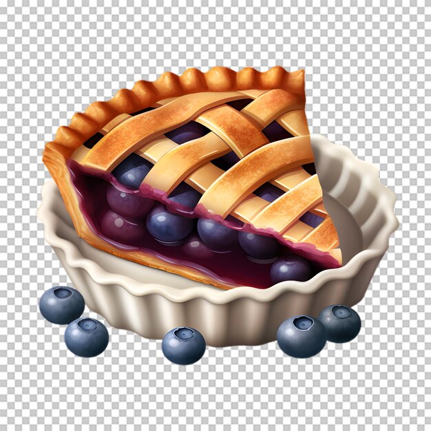 PSD delicious blueberry cake isolated on transparent background