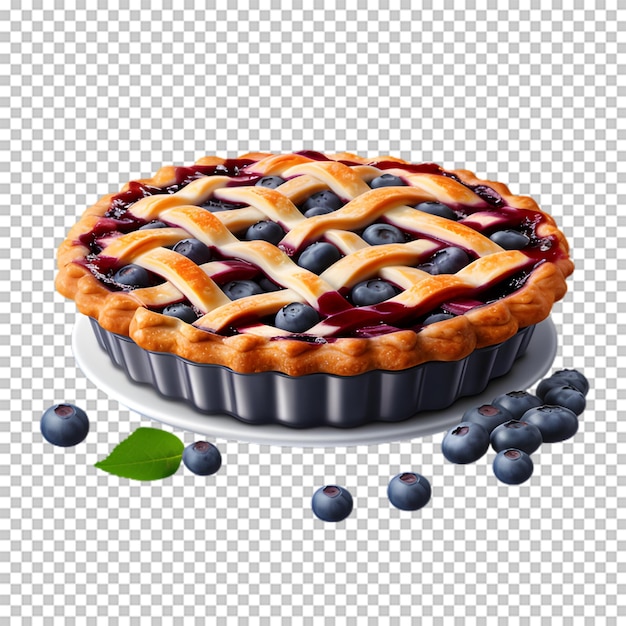 PSD delicious blueberry cake isolated on transparent background