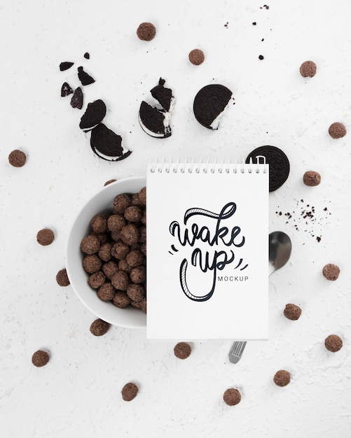 PSD mock-up delizioso concetto di colazione