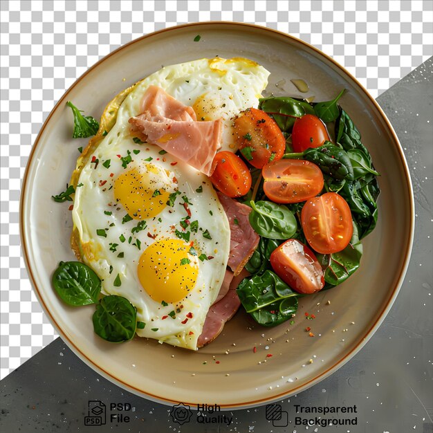 PSD delicious breakfast isolated on transparent background include png file