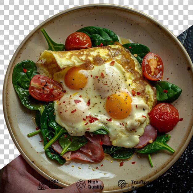 PSD delicious breakfast isolated on transparent background include png file