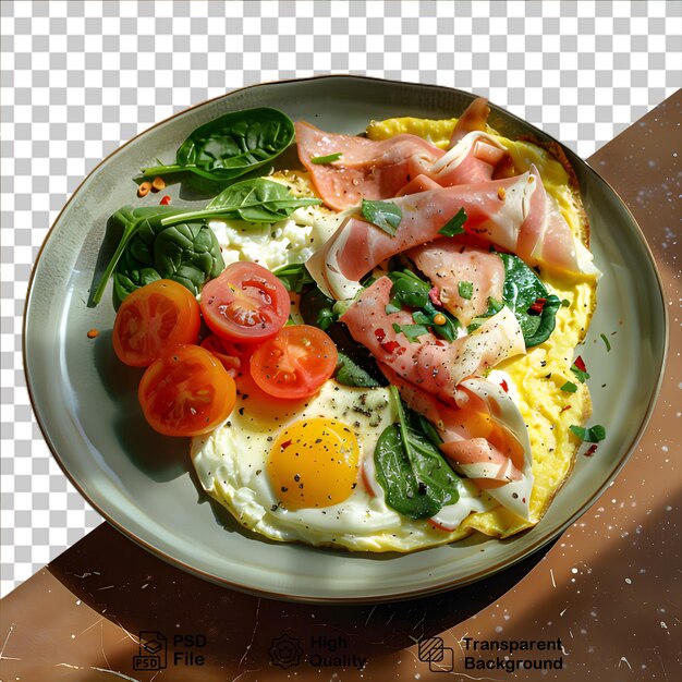 PSD delicious breakfast isolated on transparent background include png file