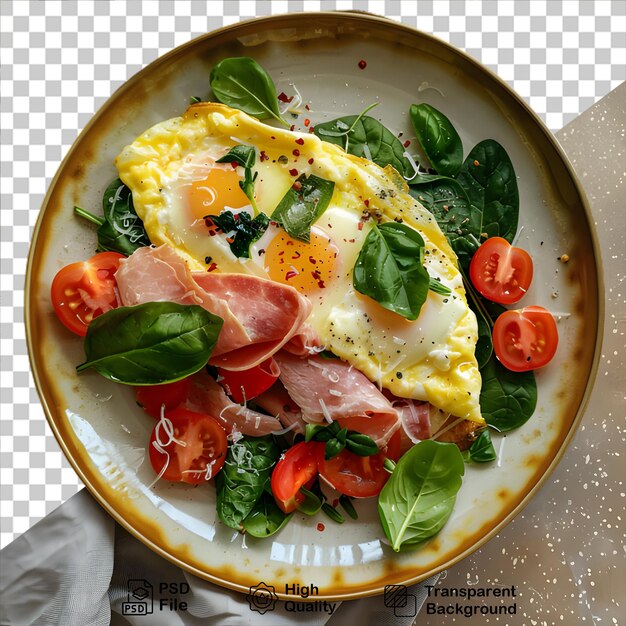 PSD delicious breakfast isolated on transparent background include png file