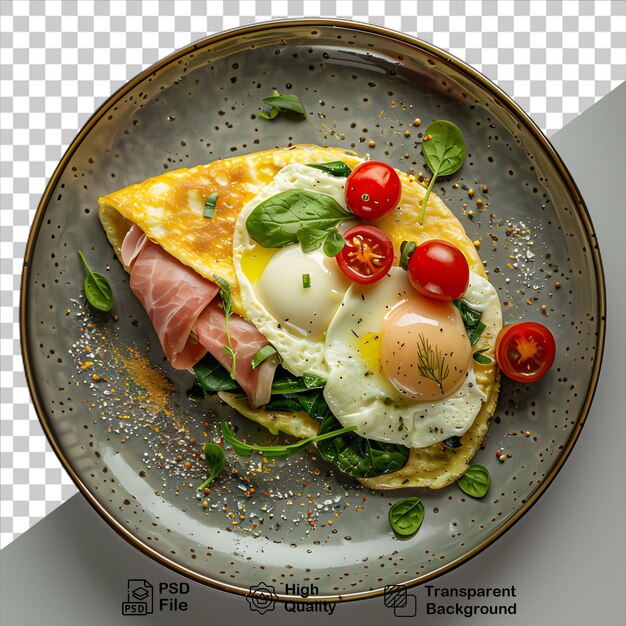 Delicious breakfast isolated on transparent background include png file