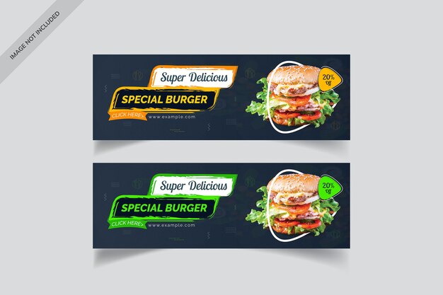 PSD delicious burger and food menu template