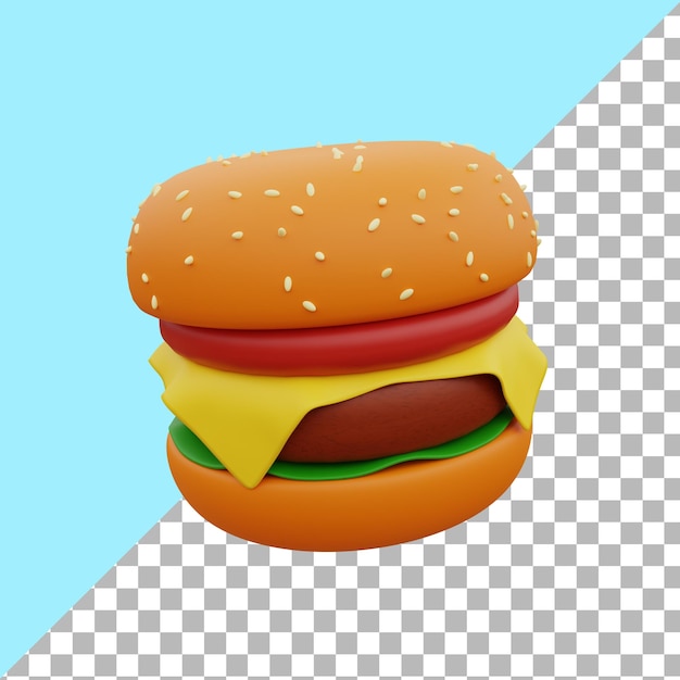 おいしいハンバーガー 3 d レンダリング図