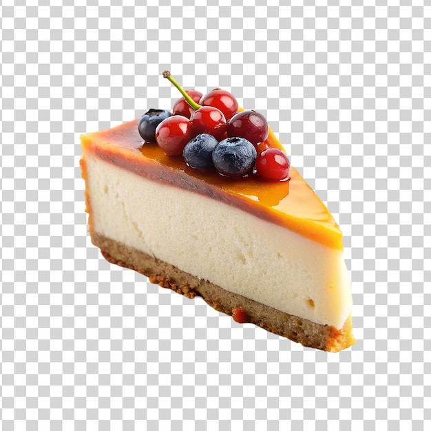 Delicious cake isolated on transparent background