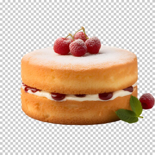 Delicious cake isolated on transparent background