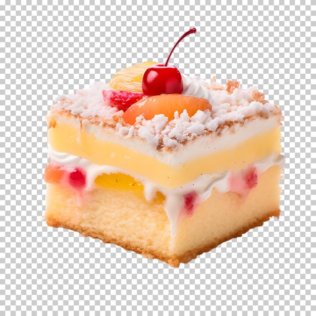 Delicious cake isolated on transparent background