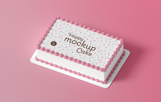 Delicious cake mockup design