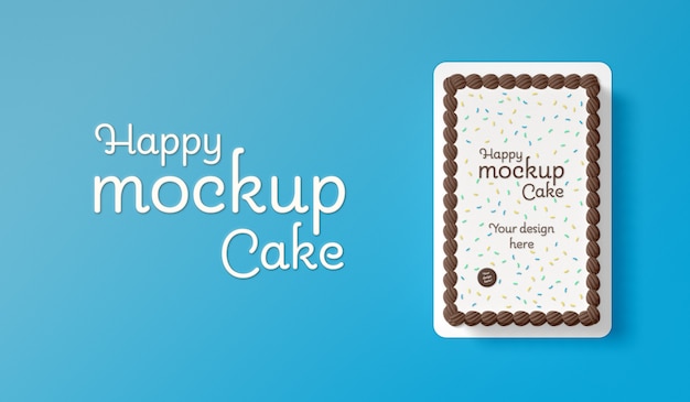 Delicious cake mockup design