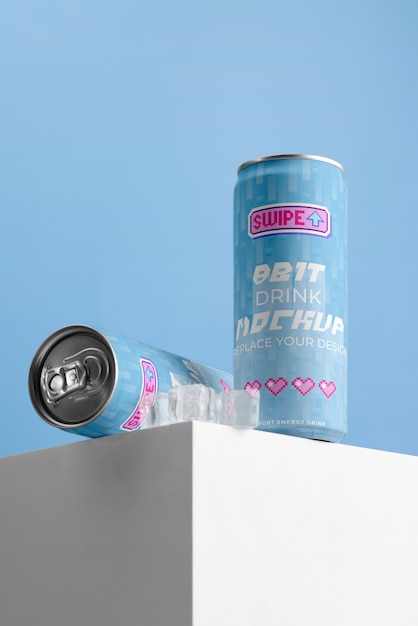 PSD delicious canned drink mockup