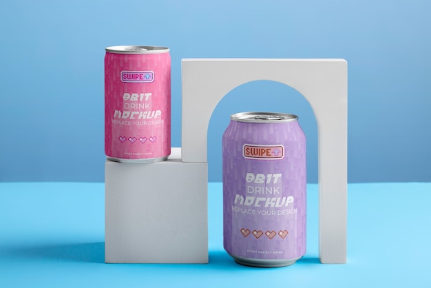 PSD delicious canned drink mockup