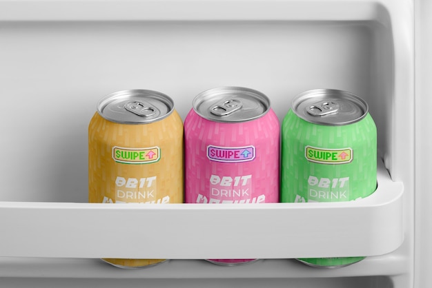 PSD delicious canned drink mockup