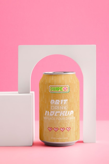 Delicious canned drink mockup