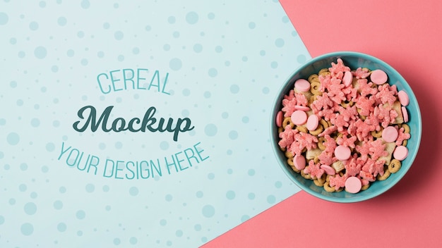 Delicious cereal concept mock-up