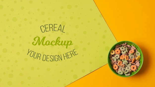 Delicious cereal concept mock-up