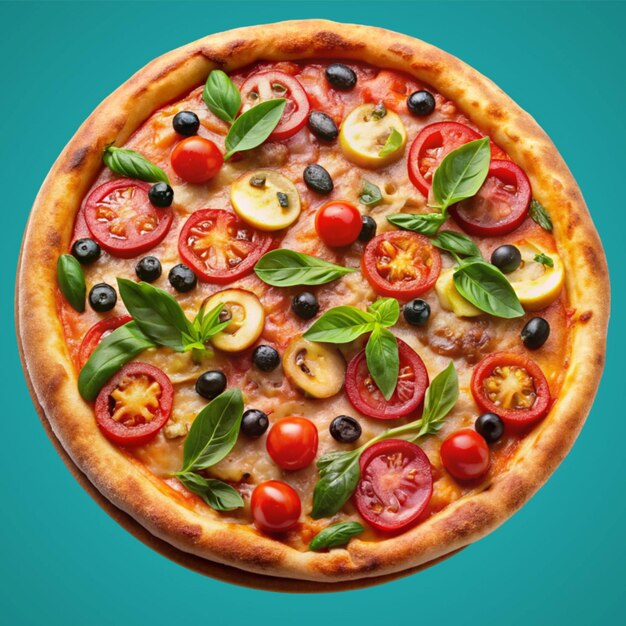 PSD delicious cheese pizza isolated on a transparent background