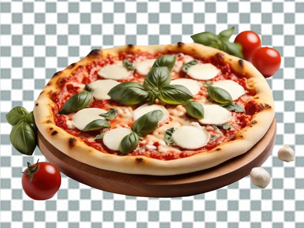 PSD delicious cheese pizza isolated on a transparent background