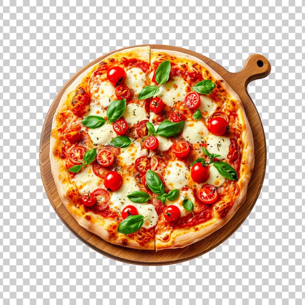 PSD delicious cheese pizza isolated on a transparent background