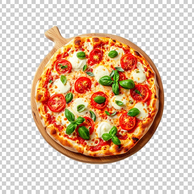 PSD delicious cheese pizza isolated on a transparent background