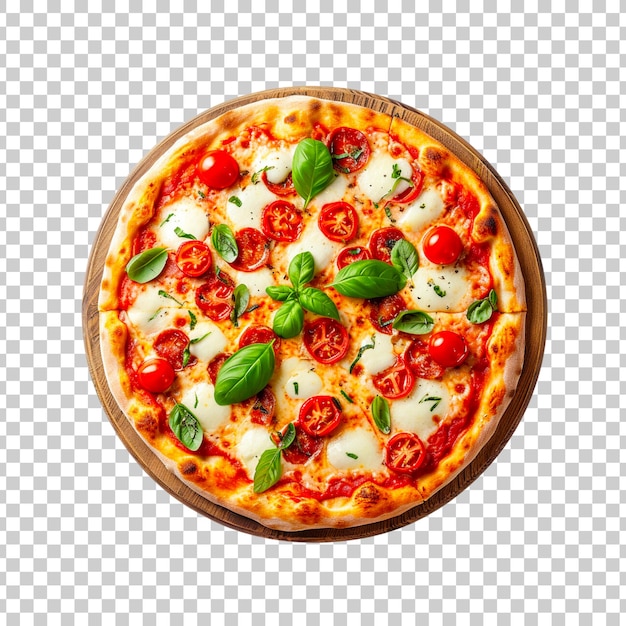 PSD delicious cheese pizza isolated on a transparent background