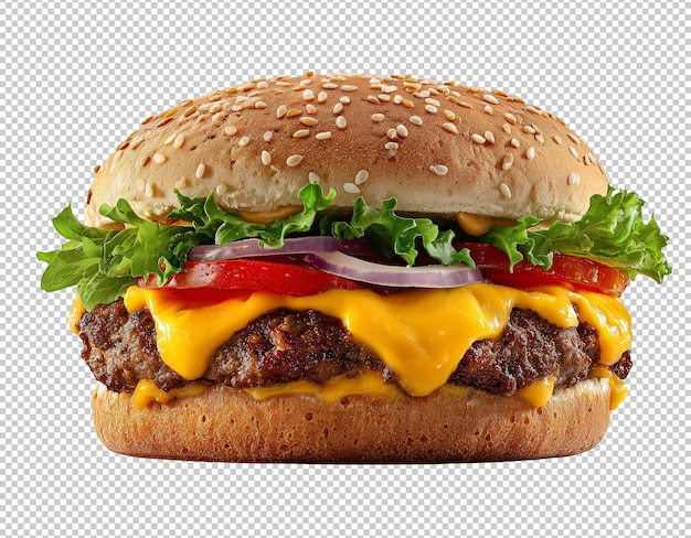新鮮な材料で美味しいチーズバーガー