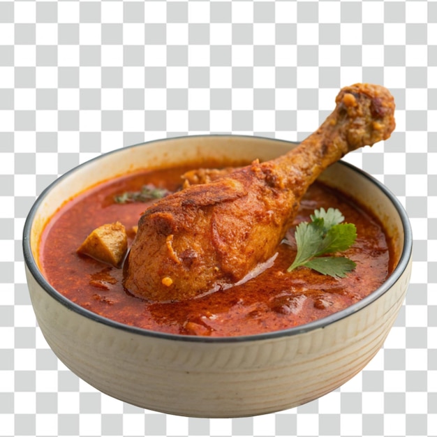delicious chicken leg on the table isolated on transparent background