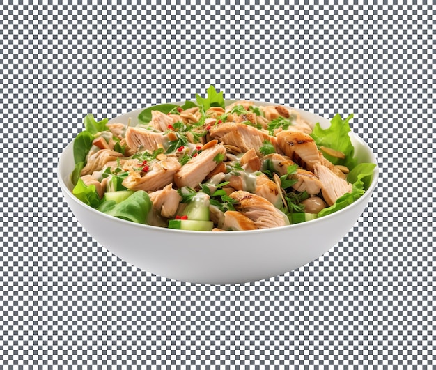 PSD Вкусный куриный салат, выделенный на прозрачном фоне.