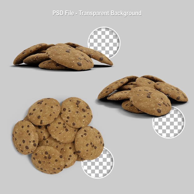 PSD delicious chocolate chips cookies
