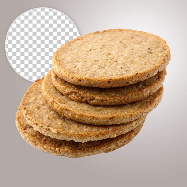 PSD delicious chocolate cookies isolated on transparent background