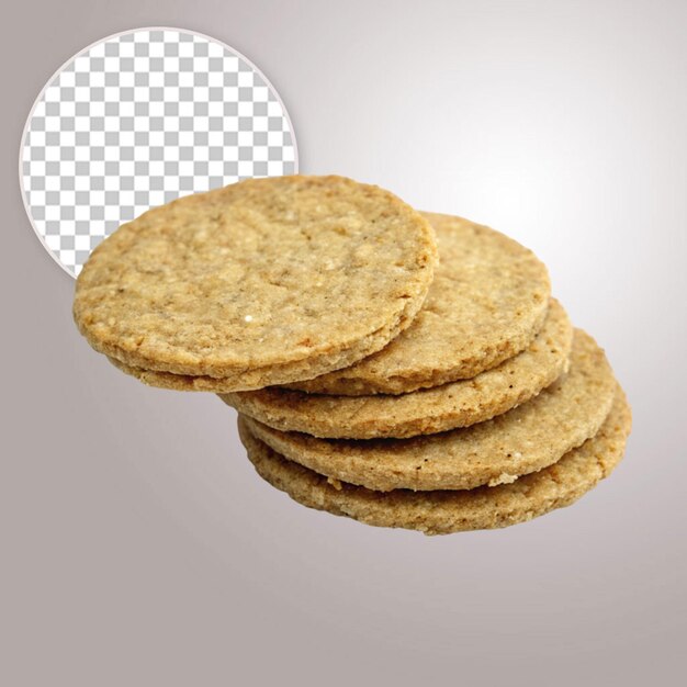 PSD delicious chocolate cookies isolated on transparent background