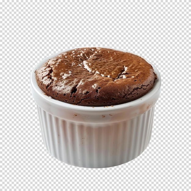 PSD delicious chocolate mousse with closeup isolated on transparent background