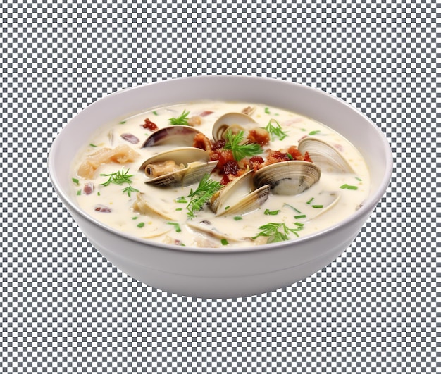 PSD delicious chowder cream soup isolated on a transparent background