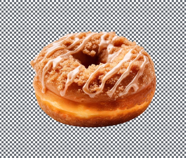 Delicious cinnamon sugar donut isolated on transparent background