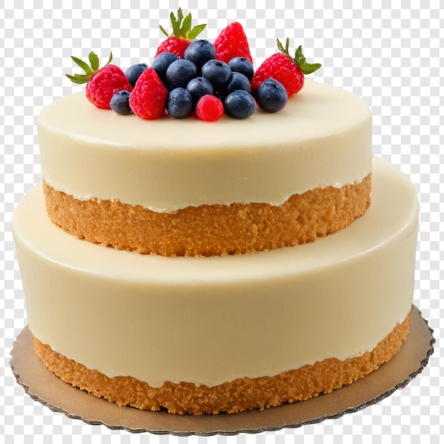 PSD delicious cream cake isolated on transparent background