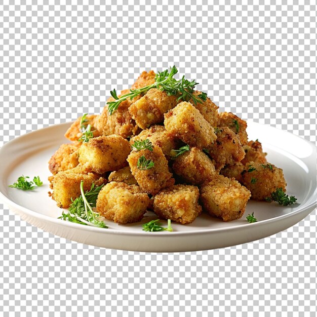 PSD delicious crispy fried breadcrumbs with herbs