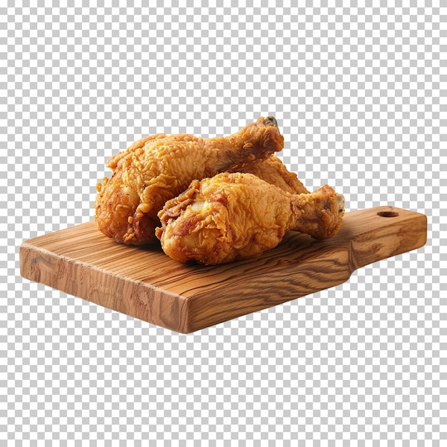 PSD delicious crispy spicy fried chicken wings isolated on transparent background