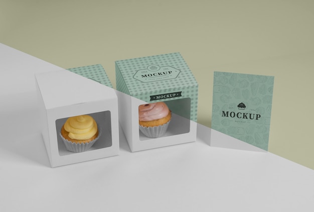 Delizioso mockup di cupcake