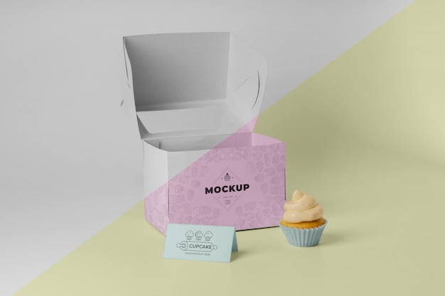 PSD delicious cupcake mockup