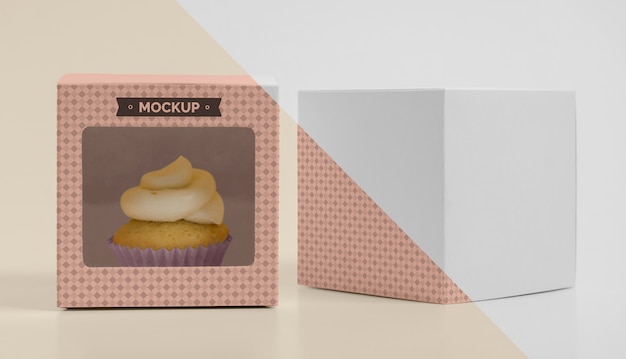 PSD delizioso mockup di cupcake